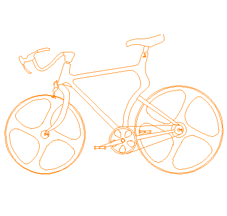 بلوک آماده اتوکد دوچرخه