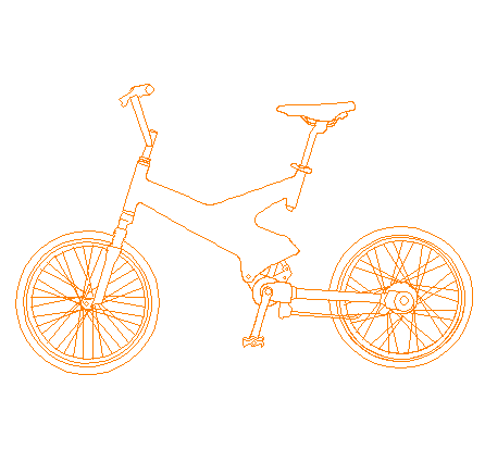 بلوک آماده اتوکد دوچرخه