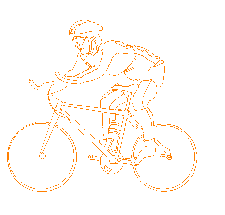 بلوک آماده اتوکد دوچرخه