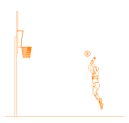 بلوک آماده اتوکد والیبال