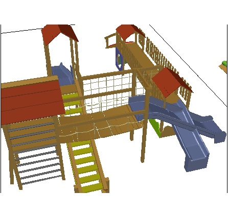 بلوک آماده سه بعدی  فضای بازی کودکان