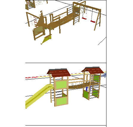 بلوک آماده سه بعدی  فضای بازی کودکان