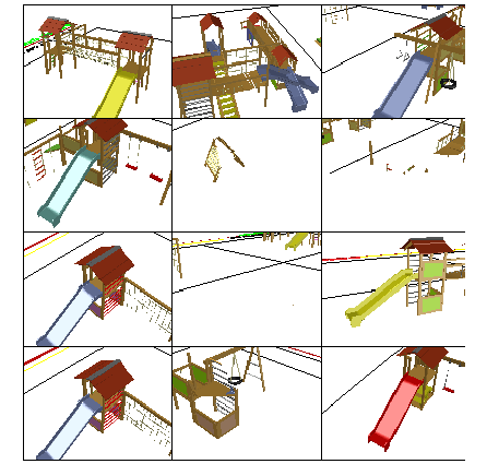 بلوک آماده سه بعدی  فضای بازی کودکان