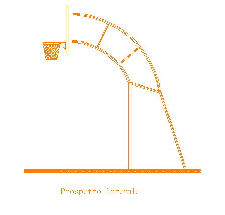 بلوک آماده اتوکدی  زمین و مبلمان مربوط به ورزش بسکتبال
