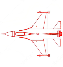 بلوک آماده هواپیما جنگندهf16